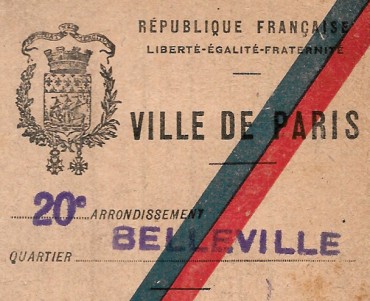 Carte d'électeur 1929